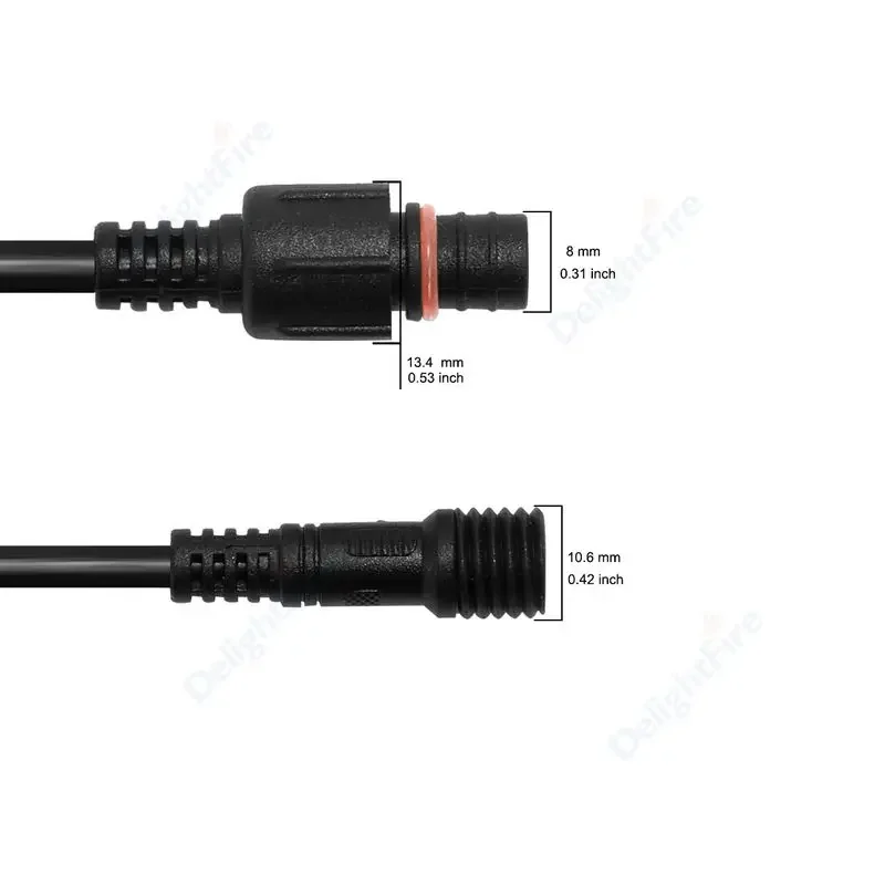 2/3/4 Pin Electrical Connector Male Female 20cm IP65 22AWG Extension Cable For Car/Truck/Boat/Indoor/Outdoor LED Strip String