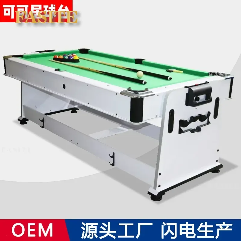 For 4-in-1 Multi-function Game Table Pong Pool Air Hockey Desk Convertible Furniture for Home Recreation Space Saving