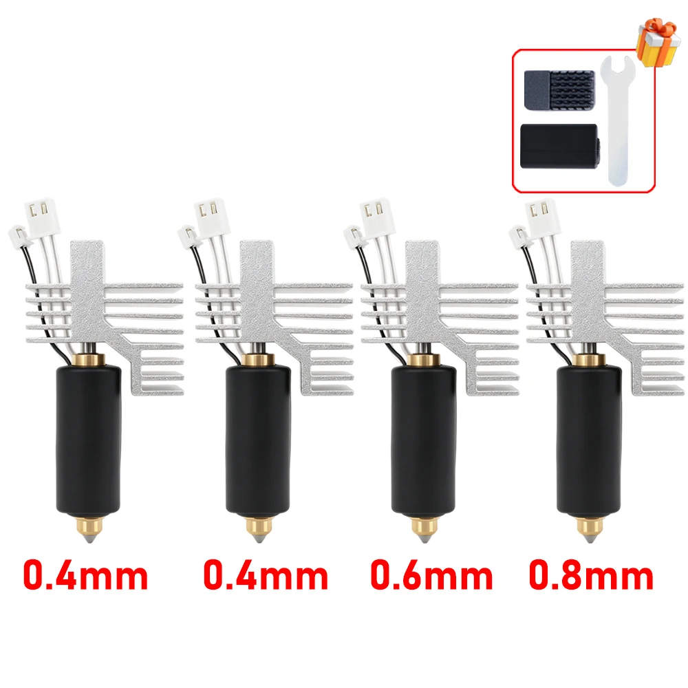 Upgrade Elegoo CC2 Hotend 0,2/0,4/0,6/0,8mm Montiertes Extruder-Hotend-Kit für Elegoo Centauri Carbon 2 Hot End / Centauri Nozzle