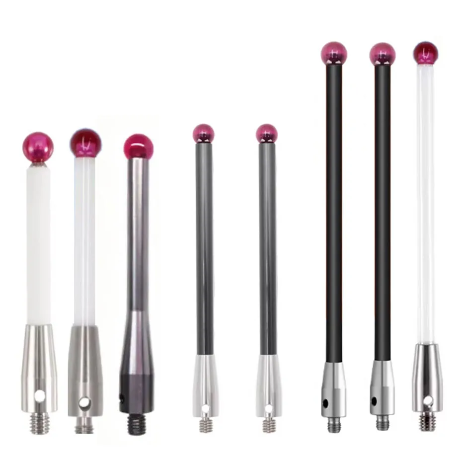 2026 new ruby measuring needle M4 thread CNC machine probe ceramic rod red can be customized