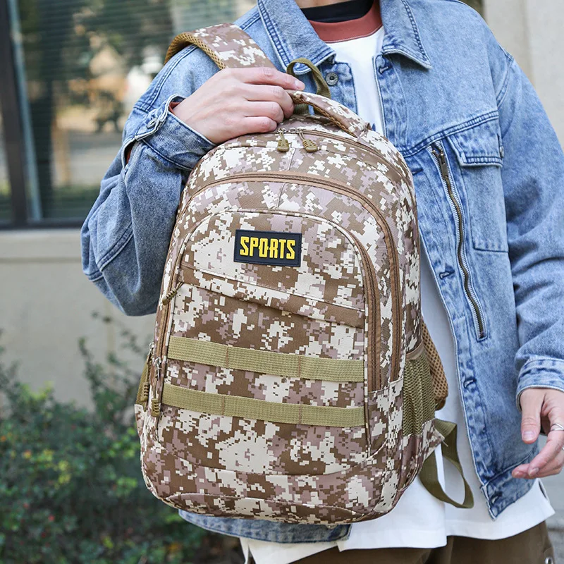 New Outdoor Backpack Casual Fashion Men's Backpack Large Capacity Middle School Student School Bag