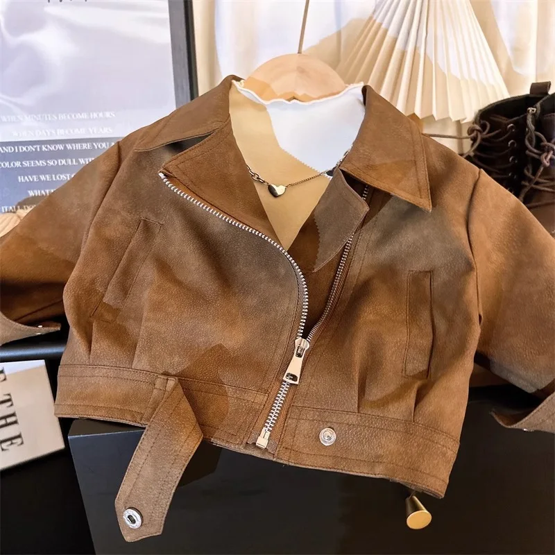 Chaqueta de cuero para niños, Chaqueta de cuero, Ropa de invierno a la moda para niñas, chaqueta de invierno, abrigos para niñas, Ropa para Niña Vetement Fille 2025