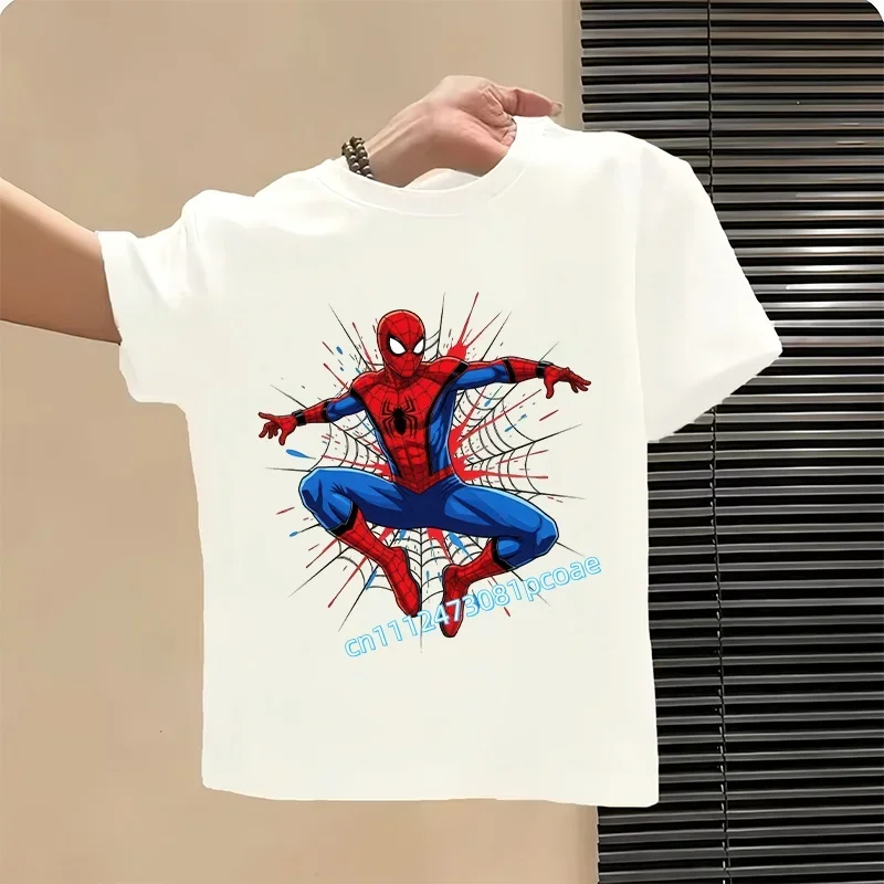 2026 Spider-Man new summer T-shirt casual top superhero chil