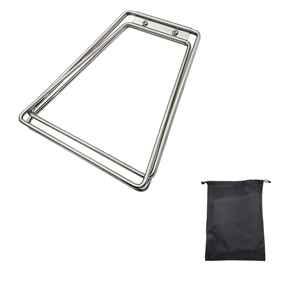 

Organizer Box Folding Stand Stainless Steel Iron Storage Box Bracket Outdoor Storage Boxes Shelves for Outdoor Picnic Fishing