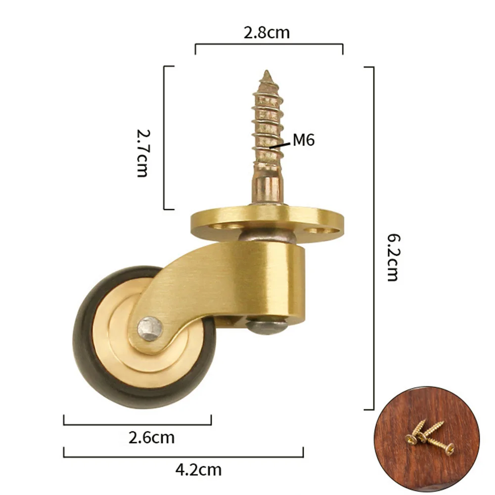 360 Degree Rotation Aesthetic Brushed Finish Living Room Furniture 360 Degree Wheels Whisper Quiet Heavy Duty Wheels