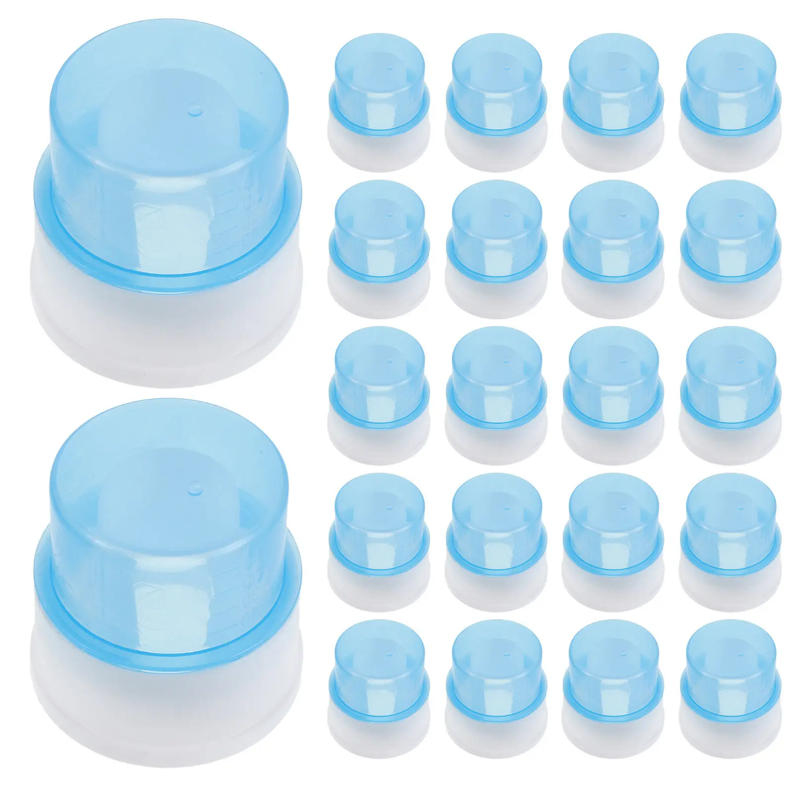 40Pcs Detergent Container Screw Top Plastic Groove Bottle Cap for Laundry Detergent Dispenser Precise Pouring Control Universal