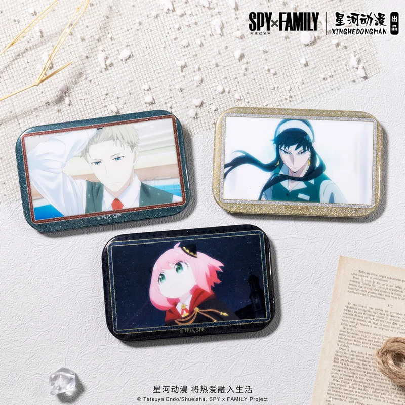 SPY×FAMILY Unisex Anya Winter China Official Authorization OP Series Horizontal Rectangle Badge 3Pcs/Set