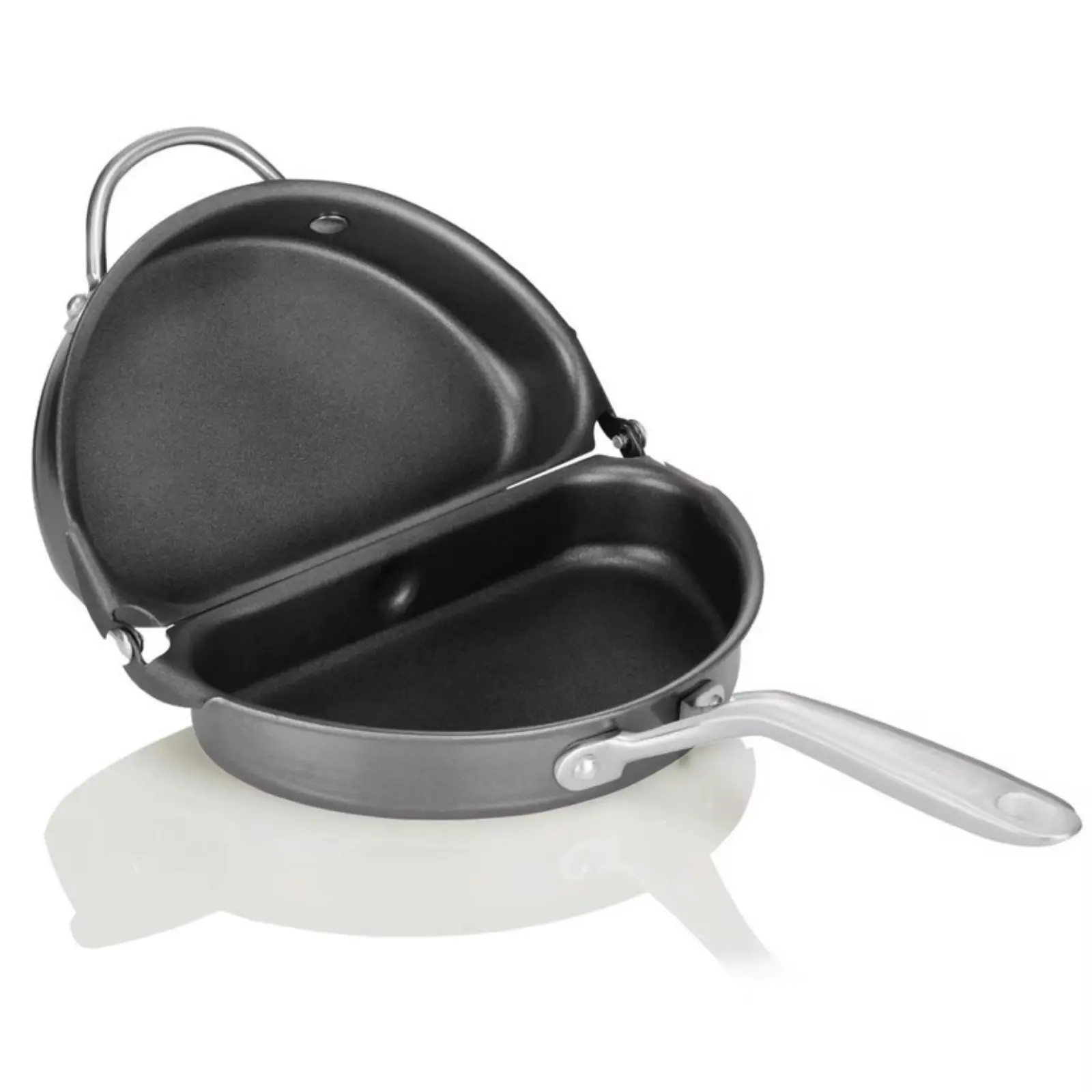 Doppelseitige Frittata-Omelett-Pfanne, Faltbare Eierpfanne, Bratpfanne, Grillpfanne, Geeignet für Innen- und Außenbereich, Herd, Grill, Küchenutensilien