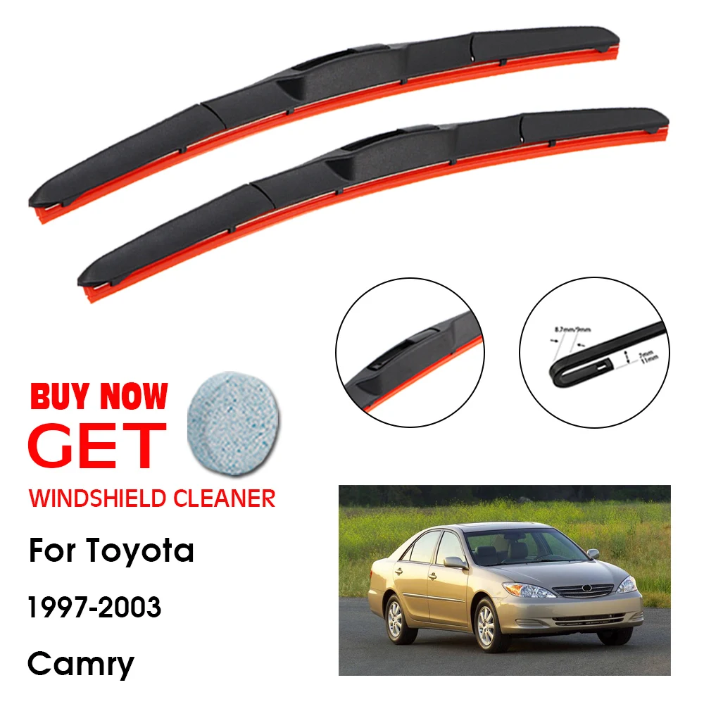 

Car Wiper Blade For Toyota Camry 21"+19" 1997-2003 Front Window Washer Windscreen Windshield Silica Gel Wiper Blades Accessorie