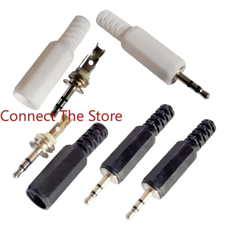 10PCS 2.5 Headphone Plug  Stereo Audio    Male   Two-tone Assembly Type