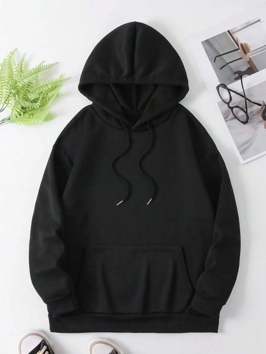 Women's Casual Long-Sleeve Drawstring Hoodie With Pockets – 270g – Ocean Conservation Graphic Print – Autumn/Winter