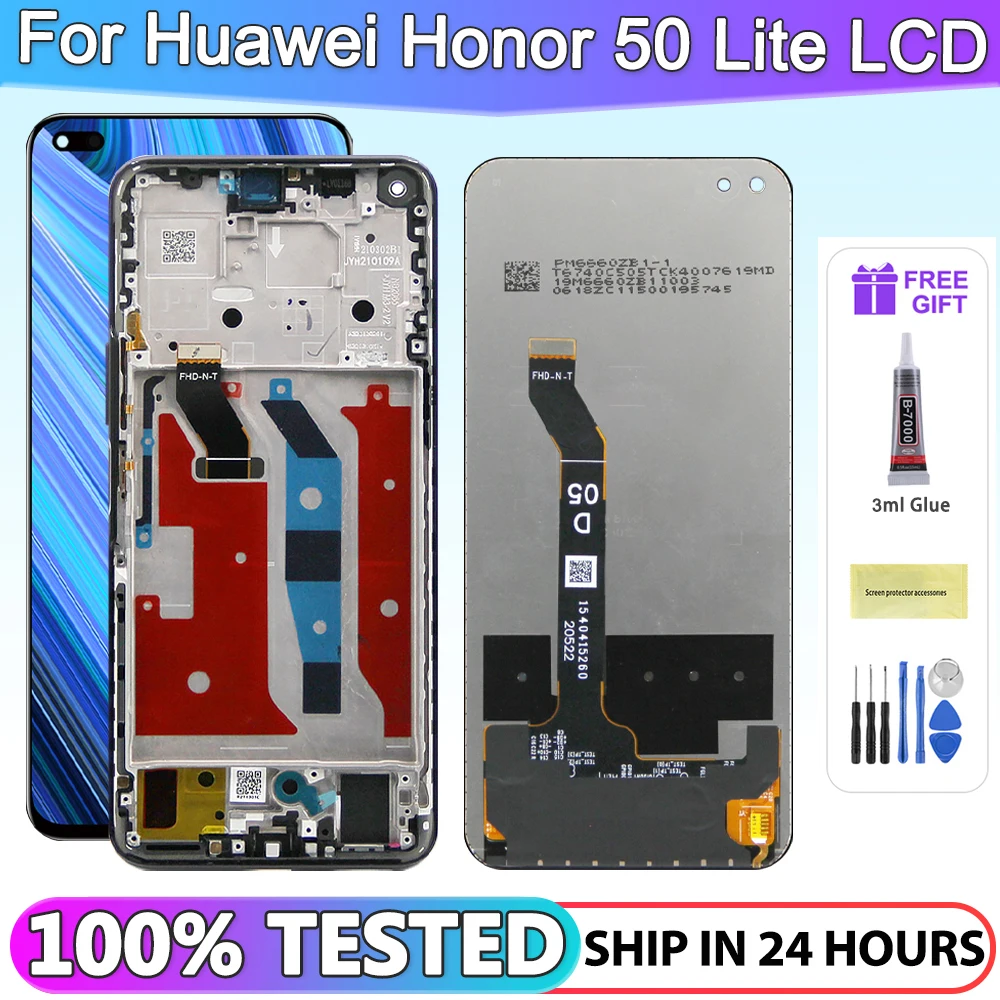 High Quality 6.57''  Display Replacement For Huawei Honor 50 LCD Touch Screen Digitizer Assembly NTH-AN00, NTH-NX9 Models