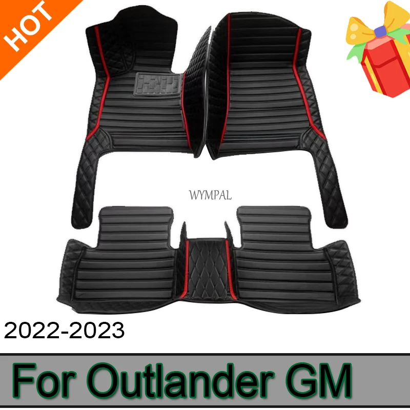 

Non-hybrid Vehicle Car Floor Mat For Mitsubishi Outlander GM 2022 2023 5seat Leather Pads Car Mats Alfombrillas Car Accessories