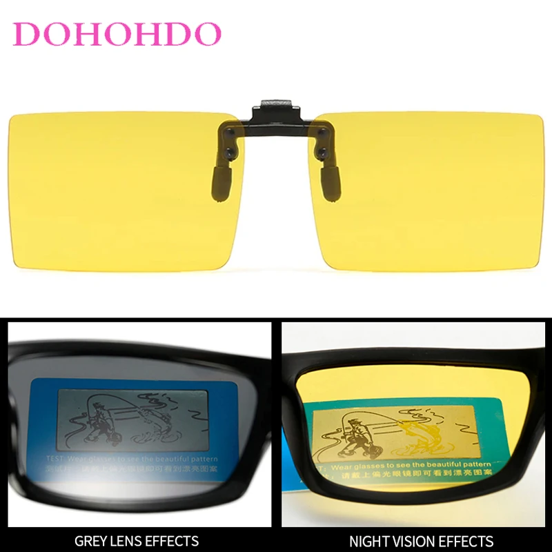 بدون شفة ريترو مربع الرياضة في الهواء الطلق القيادة المضادة للوهج نظارات النساء الرجال الاستقطاب للرؤية الليلية العدسات كليب على النظارات الشمسية UV400