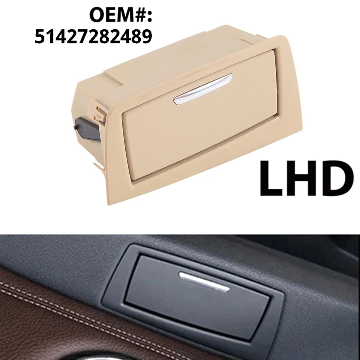 LHD Rear Ashtray Storage Box 51427282489 for BMW 3 Series F35 F35LCI 320LiX 335Li 328Li 2012-2019 Car Interior Ashtray