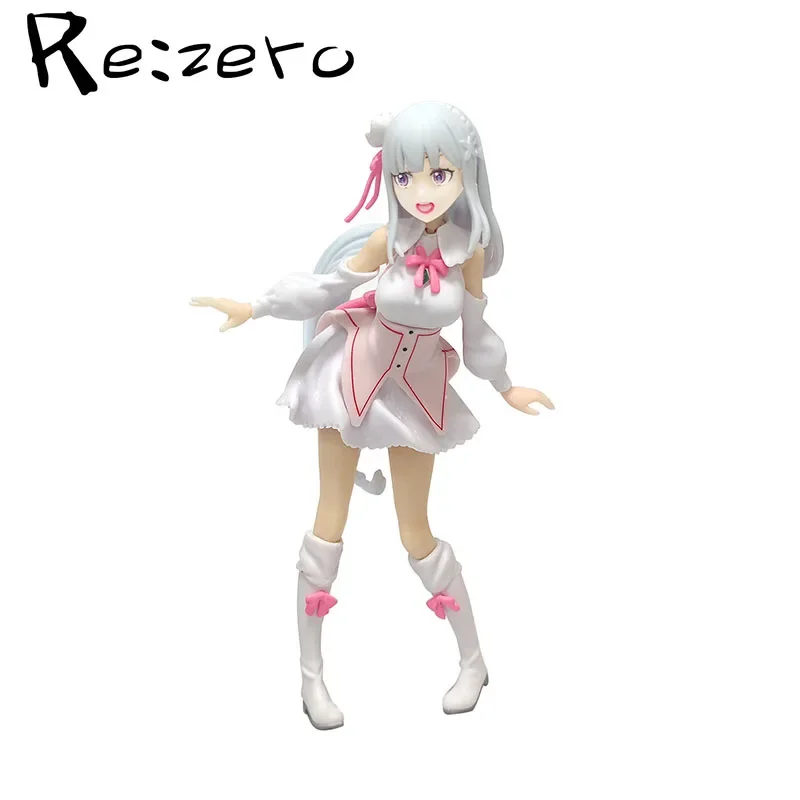 17cm Re:Life in A Different World From Zero Anime Peripherals Emilia Action Figure PVC Cute Doll Figurine Children's Toys Gifts