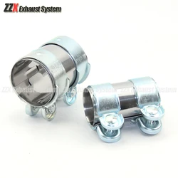 2 inch 2.5 inch Exhaust Muffler Tube Pipe Connector Joiner Sleeve Clamp Adjustable Stainless Steel Kit DIY Tool Car Accessories