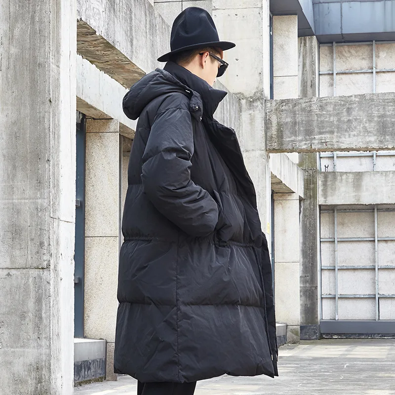 Men's Cotton Coat Winter New Thickened Simple Everything Matching Medium - Length Fashion Coat