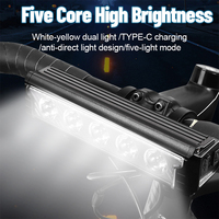 Bicycle Light Bike Front Lights Headlight Flashlight for Bicycle Rechargeable Waterproof MTB Road Cycling Lamp Bike Accessories