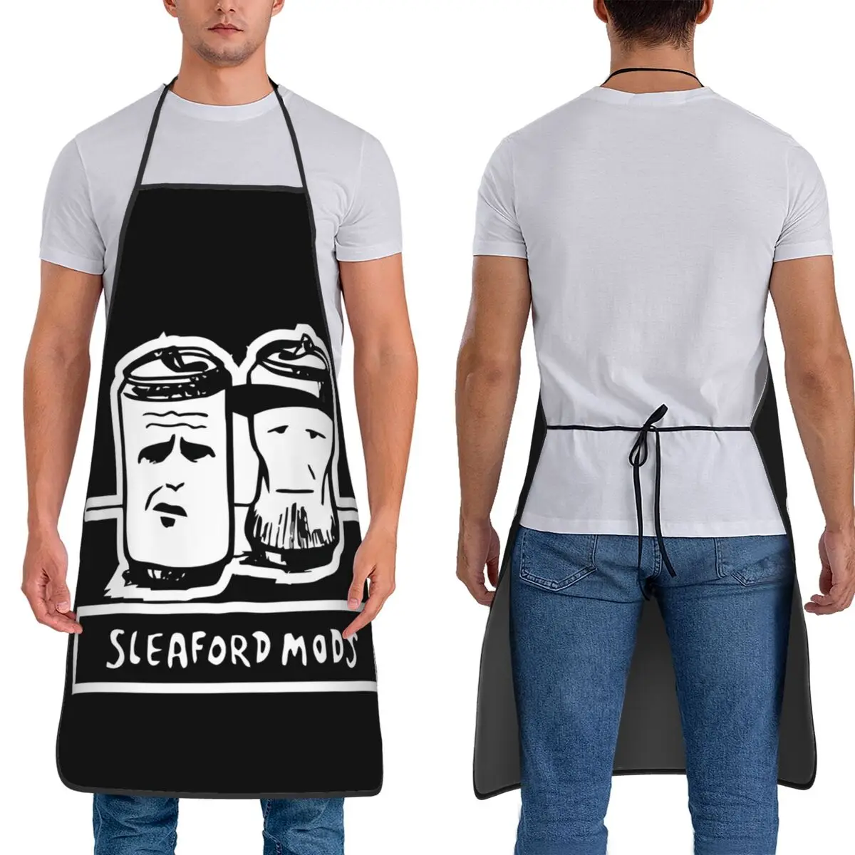 

Sleaford Mods Music DZ06 Фартук шеф-повара для приготовления пищи, выпечки, столб, водонепроницаемый нагрудник, кухонный сарафан для уборки для женщин и мужчин, садоводства