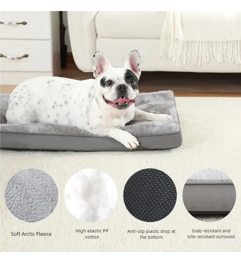 Arctic Velvet Dog Sleeping Mat, Bite-Resistant and Scratch-Resistant Pet Mat, Anti-Slip Pp Cotton Cat Nest Dog Mattress, Autum t