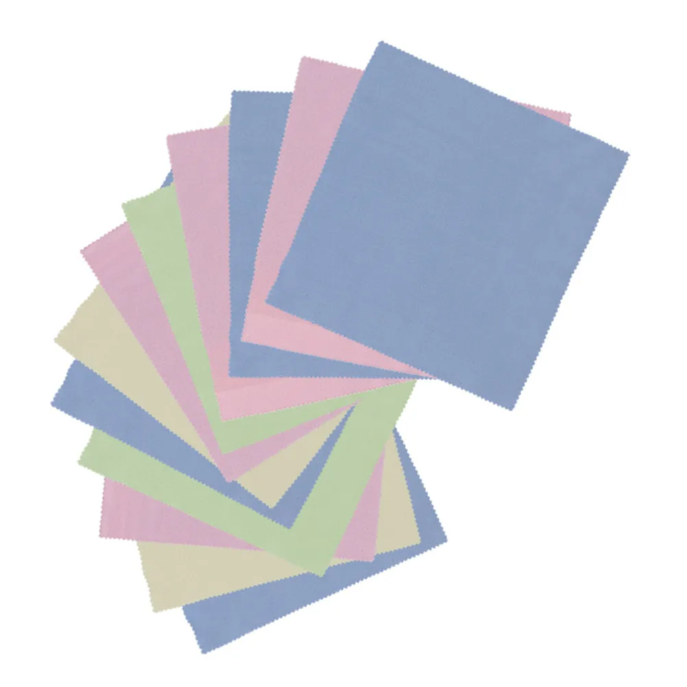 12Pcs Eyeglasses Cloth Microfiber Cleaning Cloths Soft Reusable Quick Drying for Lens Screens Sunglasses Camera Cell Phones