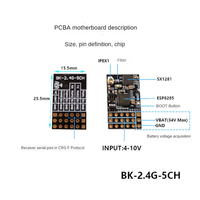 AED7-ELRS 2.4Ghz 5CH PWM Expresslrs Receiver With 2Dbi 2.4G Copper Pipe Antenna PWM/CRSF Protocol For RC FPV Fixed Wing Drone