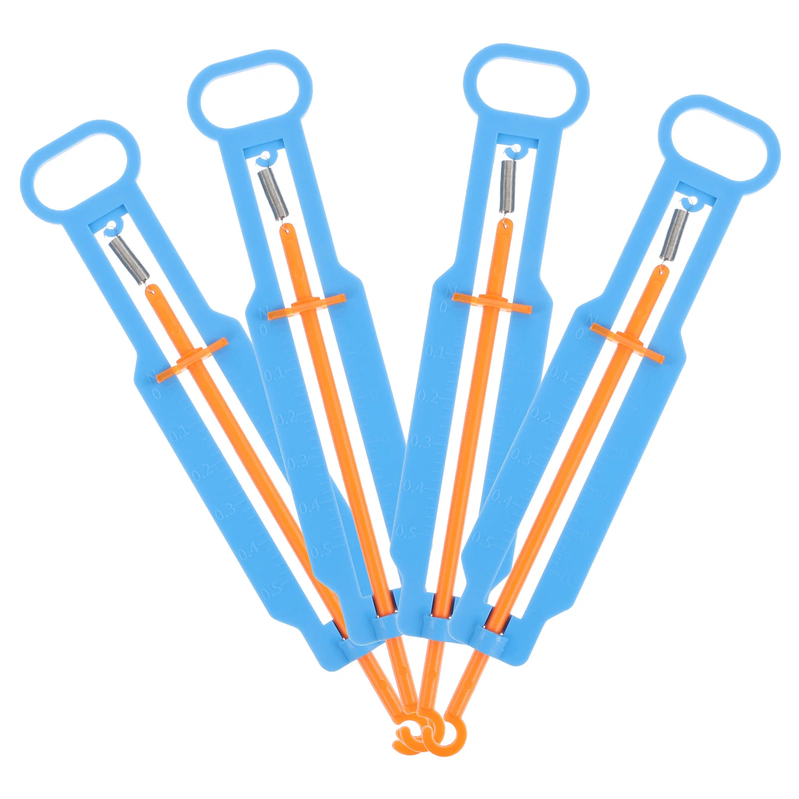 4Sets Spring Scale Educational DIY Plastic Spring Balance Scale for Kids Science Experiment Teaching