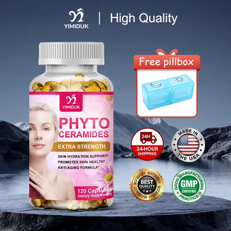 

Капсулы Phyto Ceramides, поддерживающая формула против старения, отбеливание и тусклая кожа, увлажнение кожи, рост волос и ногтей, женская красота