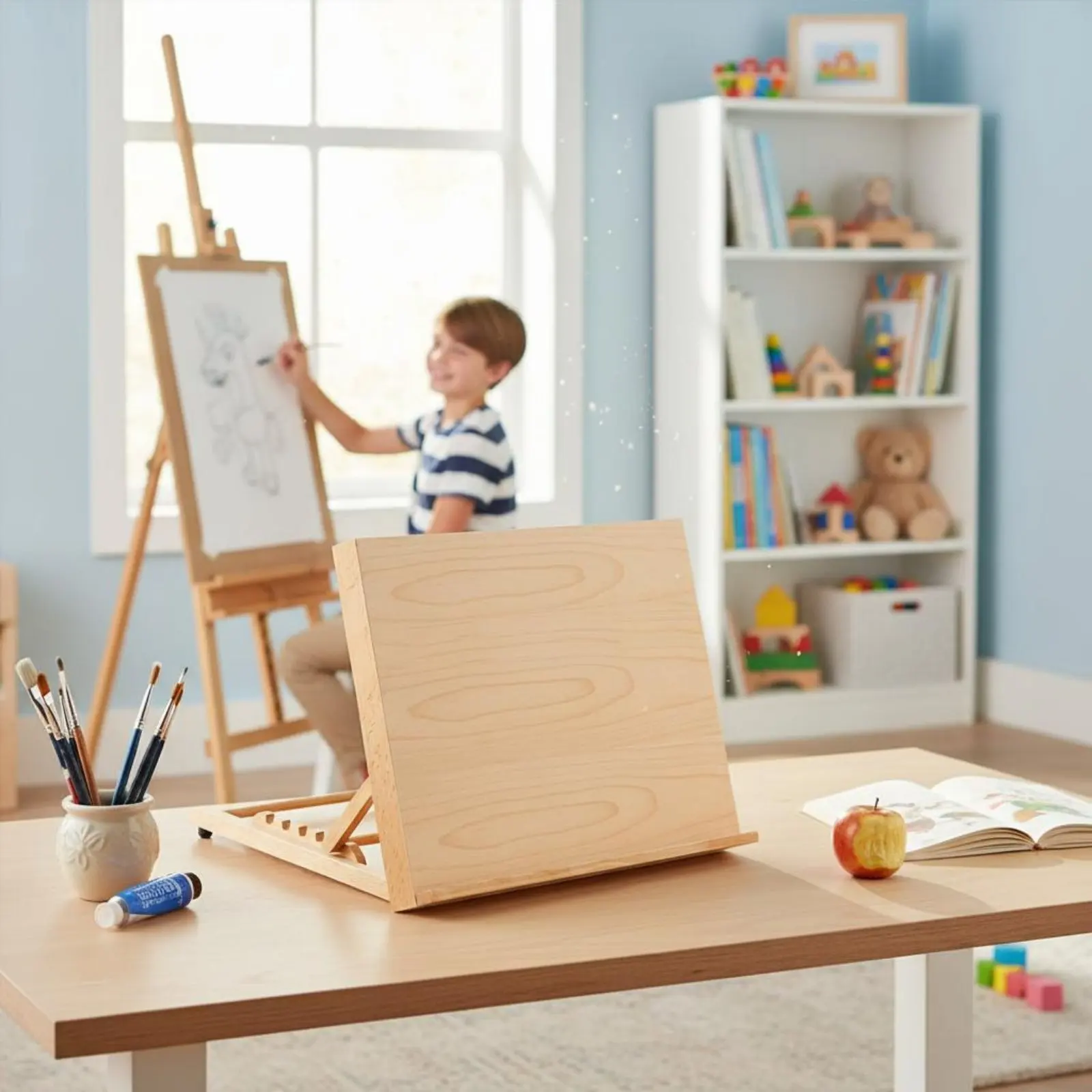 

Foldable Table Easel Large Work Surface Desktop Sketching Easel Table Top Art Stand for Beginners