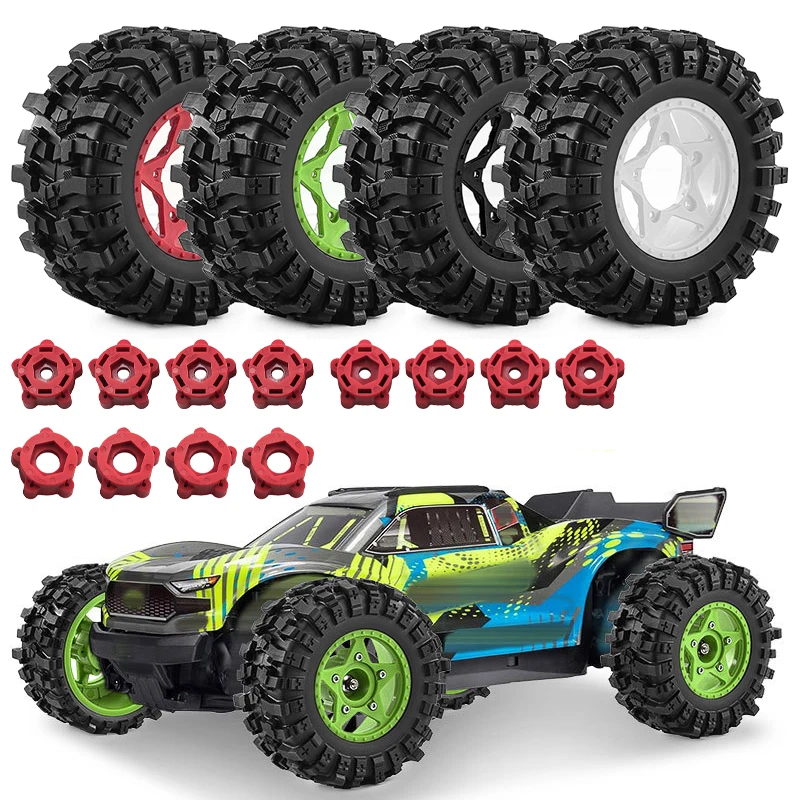 

Комплект из 4 шин для колес 1/10 (109 мм) с шестигранником 12/14/17 мм для радиоуправляемых грузовиков ARRMA Senton, Traxxas TRX Slash, запчасти для тюнинга