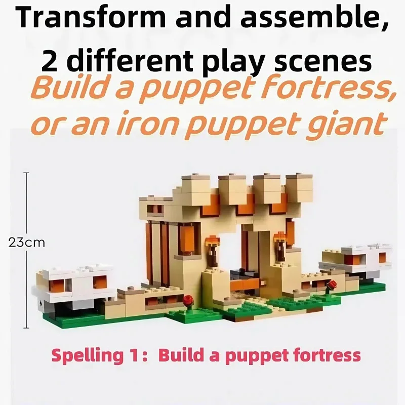 الحديد دمية دمية قلعة بناء تشوه طويل القامة العملاق لتقوم بها بنفسك اللبنات الطوب خلق MOC لعب لهدايا عيد الميلاد
