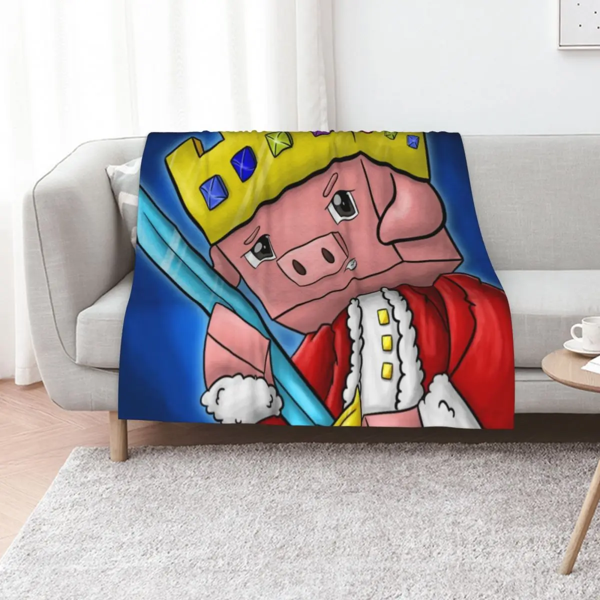technoblade king merch Throw Blanket Flannel Luxury Thicken Tourist Blankets For Sofas Baby valentine gift ideas Blankets