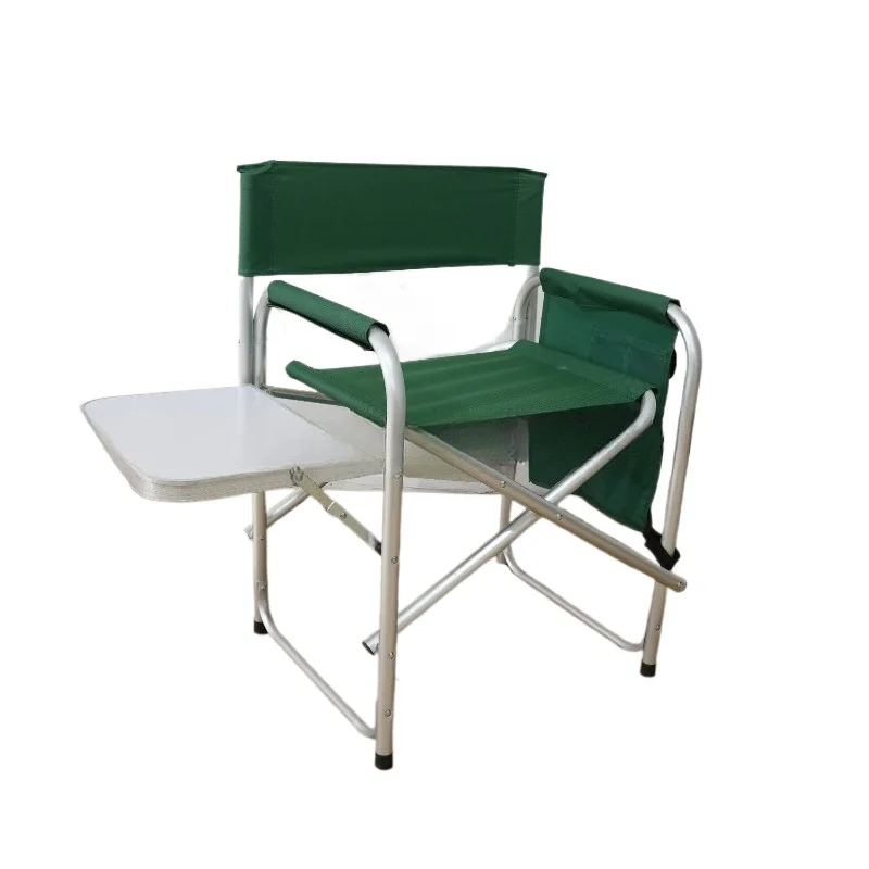 Outdoor Chairs Director Folding Beach Chair with Side Tables
