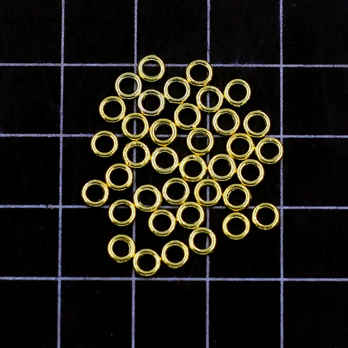 Gold Plated Round Tiny Closed Jump Rings, 4mm