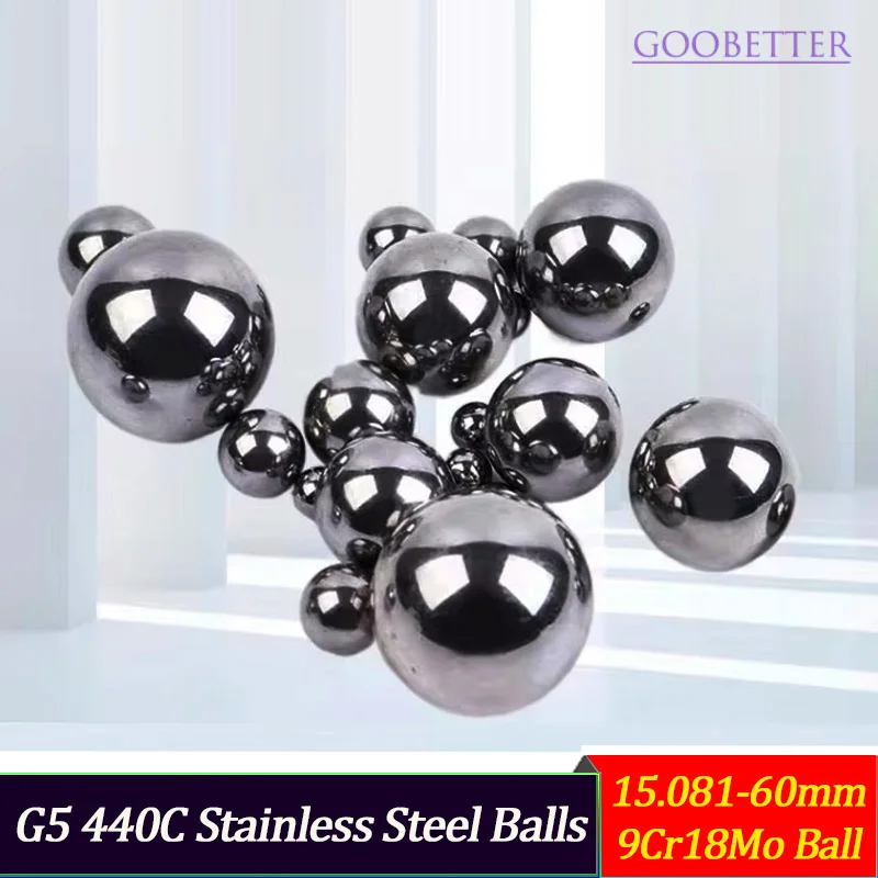 

G5 Grade 440C Stainless Steel Balls 9Cr18Mo Ball Bearings 15.081-60mm｜Precision Anti-Rust｜CNC Machinery Parts｜DIY Craft