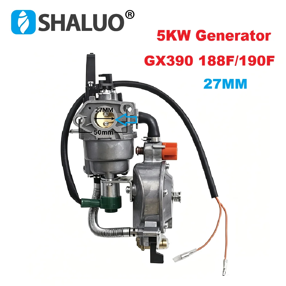 Generator Three Fuel LPG Carburetor Gas NG LPG Conversion Kit 5KW GX390 188F 190F 3.5KW GX270 177F Manual Choke P27-LPG P21-LPG
