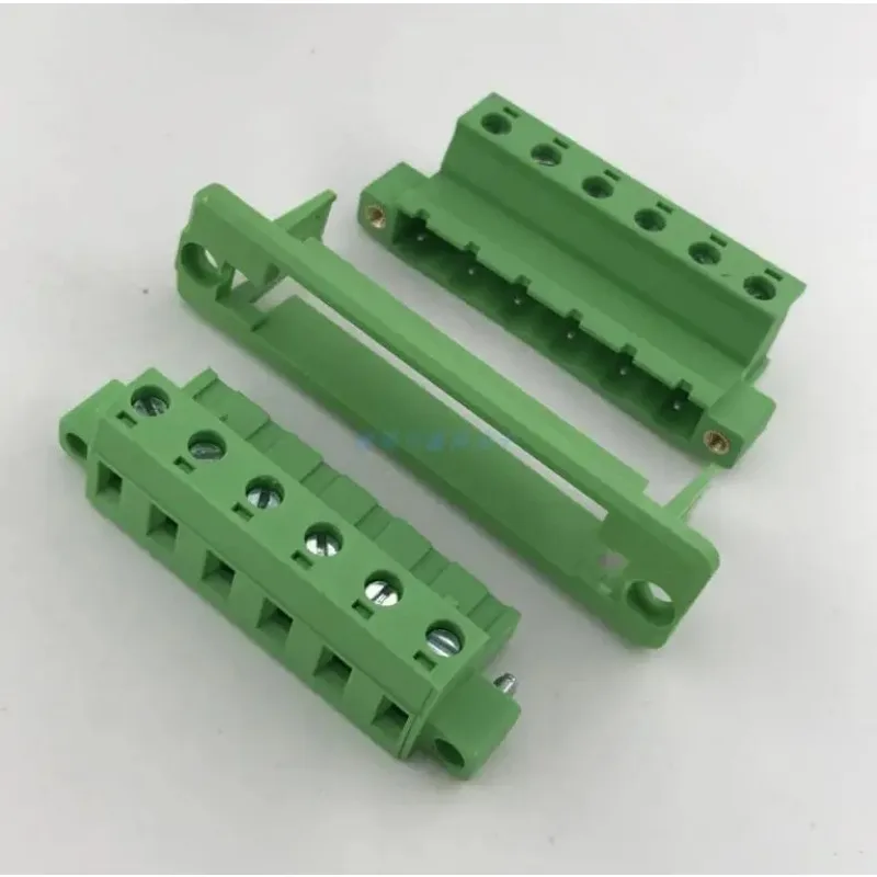 5Sets 7.62mm Solder-Free Butt Joint Ear Male And Female to Plug Terminal Block with Fixing Screw K2EDGRKM-7.62MM 2P-24P