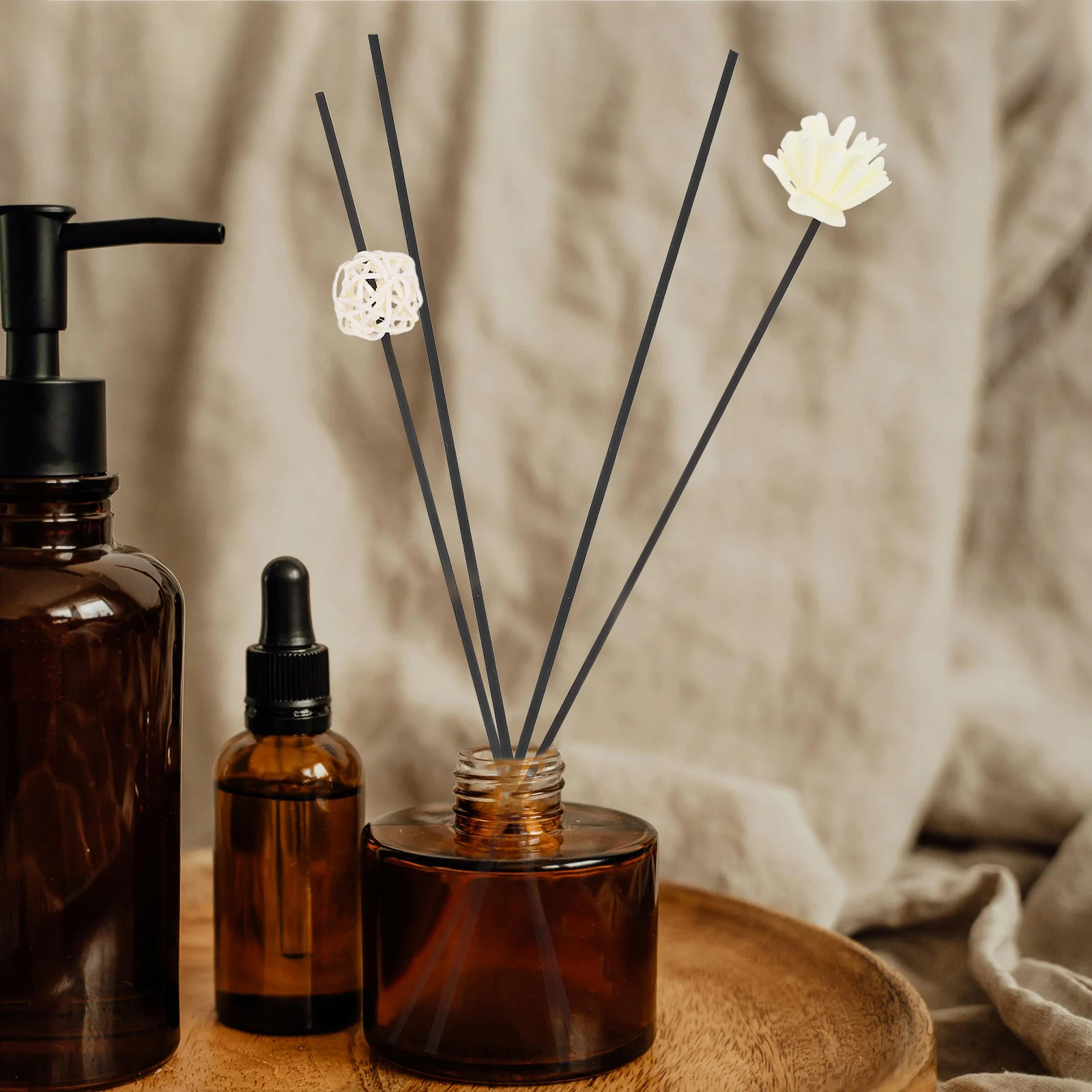 

1 Set Flower Rattan Diffuser Sticks Longlasting Fragrance Refill Home Office Decor Aromatic Sticks For Bedroom Living Room