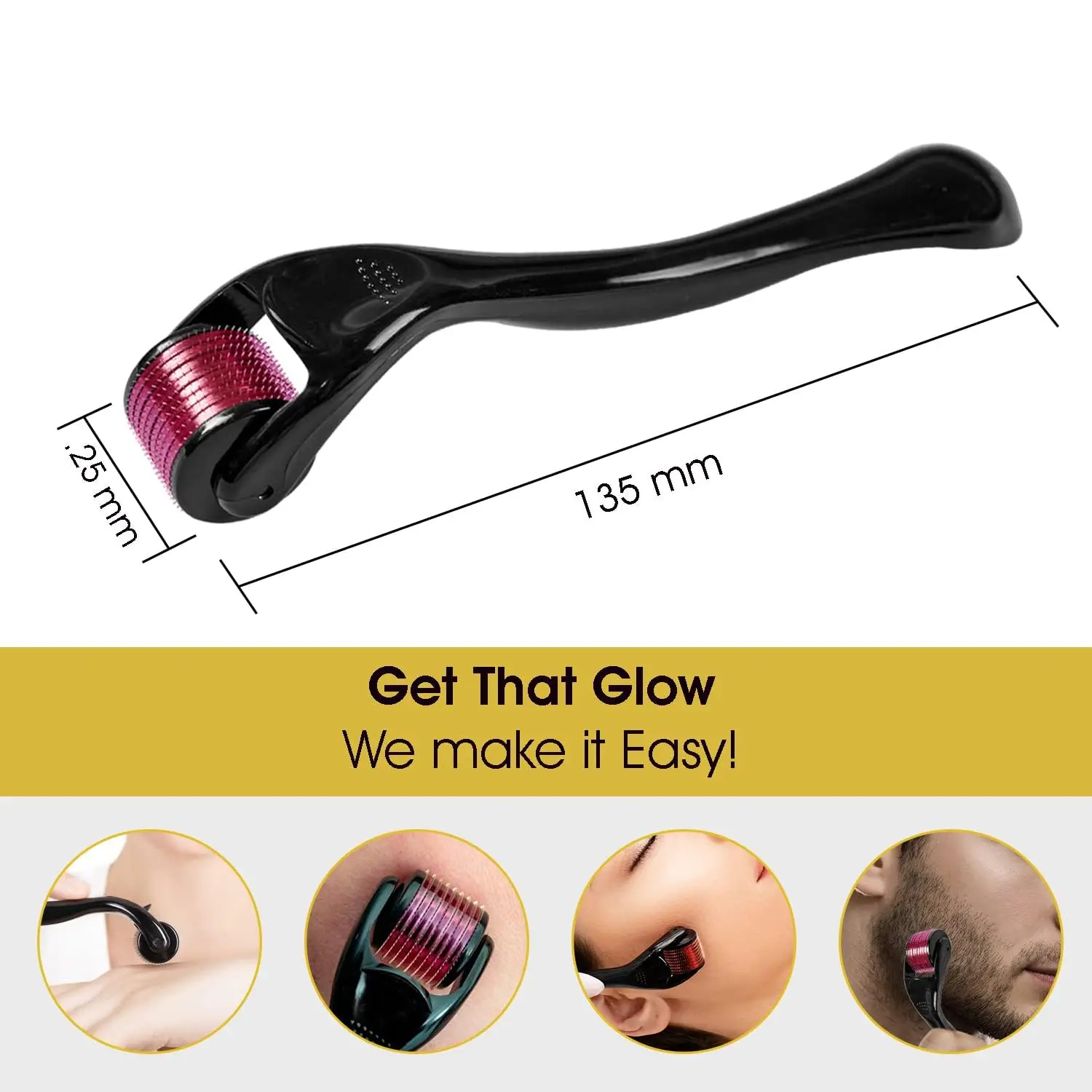 가정용 얼굴 마사지 롤러 도구, 일상적인 피부 관리, 손, 머리, 수염 및 다리 근육 이완에 적합한 롤러 마사지기