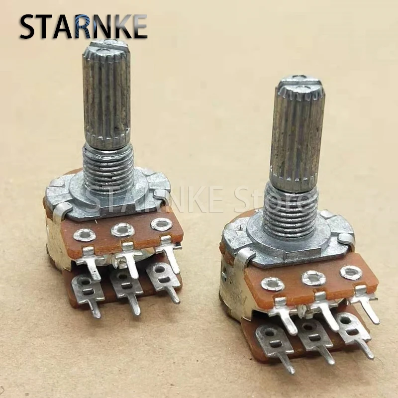 3PCS WH148 Dual 6Pins Potentiometer B50K audio/speaker/Amplifier Volume Potentiometer Shaft Length 20MM