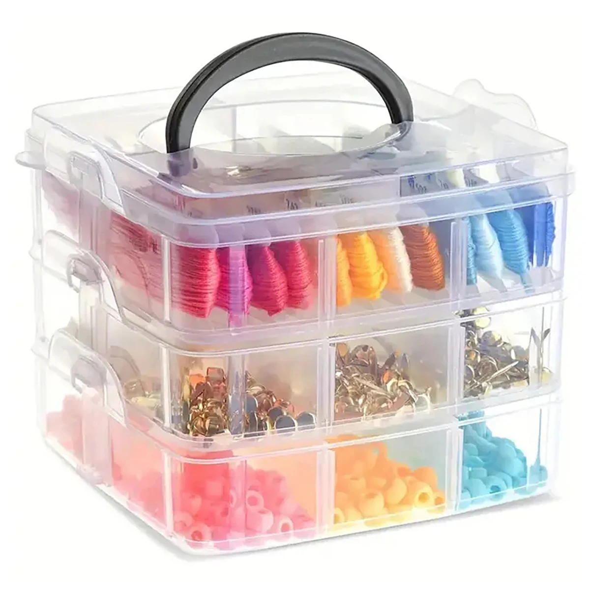 3/4/5 Layer Multifunctional Storage Box For Jewelry Beads DIY Handmade Crafts, Stackable Organizing Box, Practical And Convenien