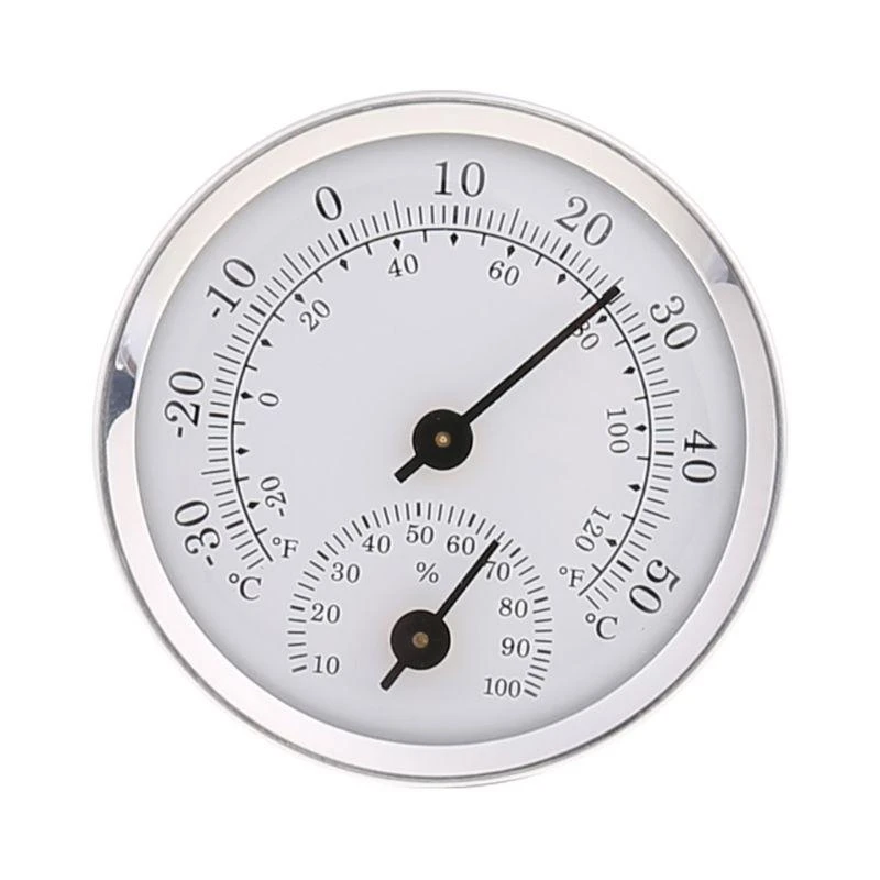 

Indoor Outdoor Thermometer Hygrometer 2 in 1 Temperature Humidity Gauge Analog Hygrometer No Battery Required -30~50℃