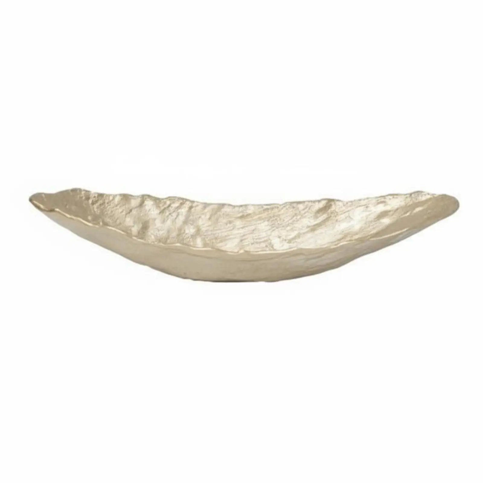 Hammered Metal Tray Decorative Elongated Silver Tray Versatile Vintage Metal Platter for Desktop, Coffee Table