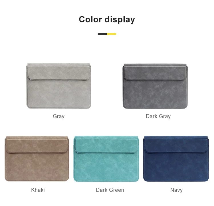 PU Leather Laptop Sleeve Bag For Macbook Air Pro 13 15 16 Case Notebook Cover For 13.3 14 15 15.6 inch Redmi Huawei Dell HP ASUS
