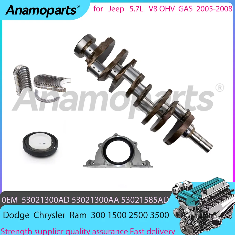 

Crankshaft assembly bearing oil seal for 05-08 Chrysler Dodge Jeep Ram 1500 3500 Grand Cherokee 5.7L V8 OHV GAS 5.7 L 53021585AD