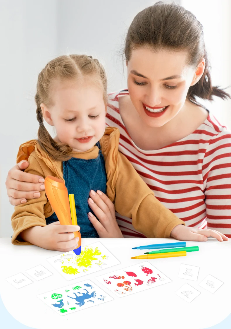 Elektrischer Aquarell-Sprühstift für Kinder, handbemalt, Farbpinsel, waschbar, 12-Farben-Sprühstift, Spielzeug für Kinder, Zeichenspielzeug, Geschenk