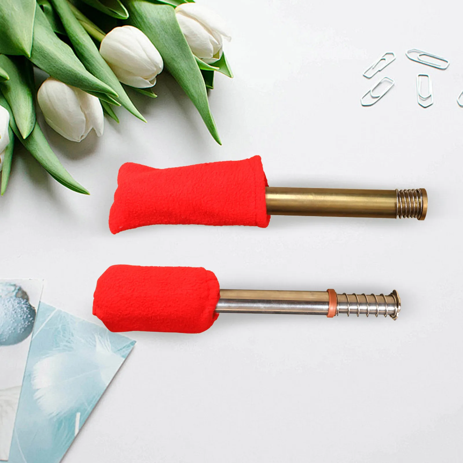 

6Pcs Moxibustion Sleeve Heat-Resistant Handle Protector Anti-Burn Cover for Metal Moxa Sticks Comfortable Guard