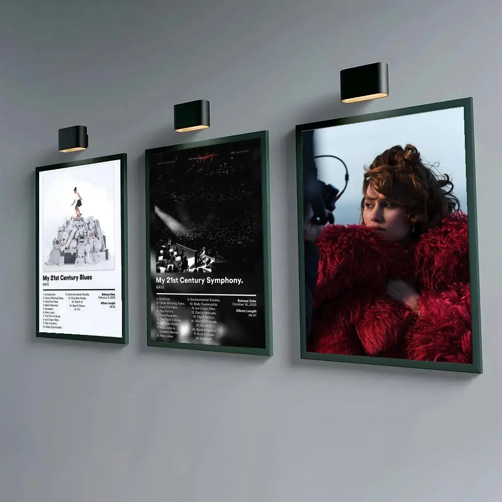 Singer R-RAYES Album Poster Waterproof Peel & Stick Wall Sticker Self Adhesive Art Decor For Living Room Bedroom