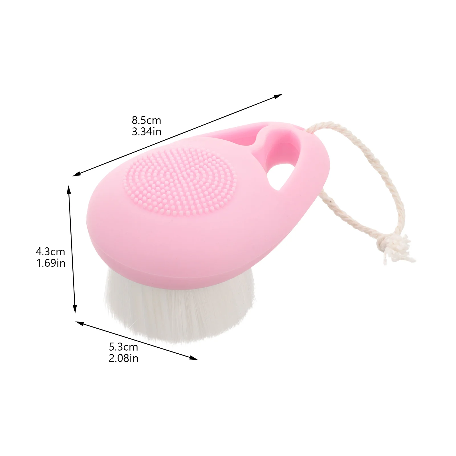 Siliconen gezichtsreinigingsborstel Dubbelzijdige handmatige exfoliërende gezichtsborstel Diepe reiniging Zachte huidscrubber Comfortabele grip